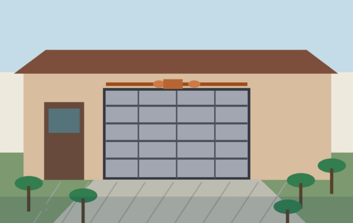 Garage door torsion spring gap check at a Southside Place Texas home